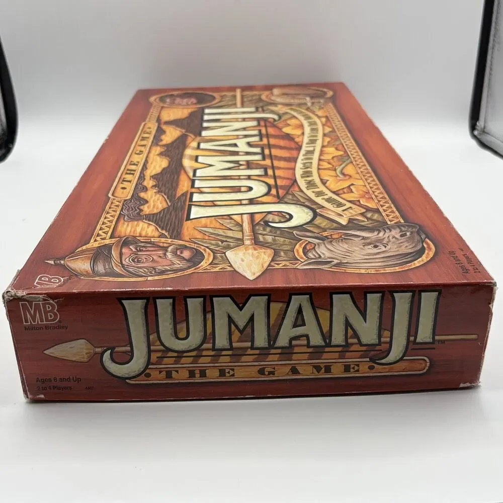 VINTAGE Jumanji The Game COMPLETE Milton Bradley 1995 Family Kids Movie Book